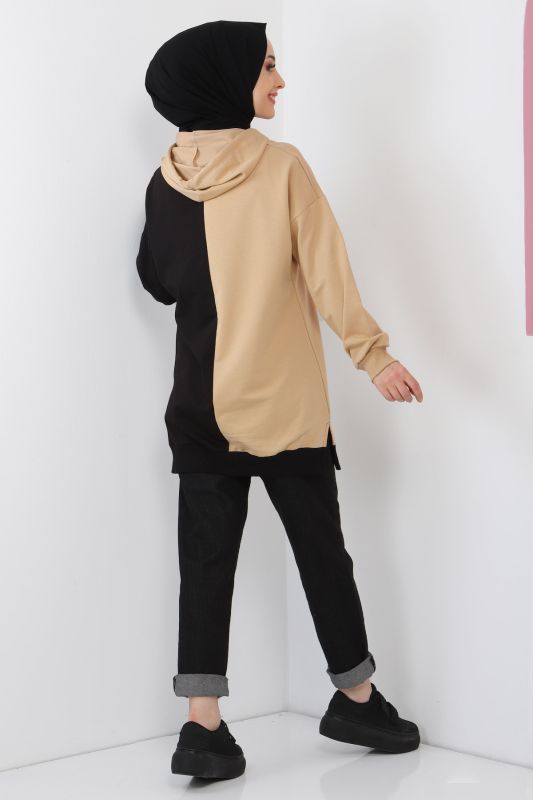 Arma Detaylı Sweatshirt TSD220419 Camel - 5