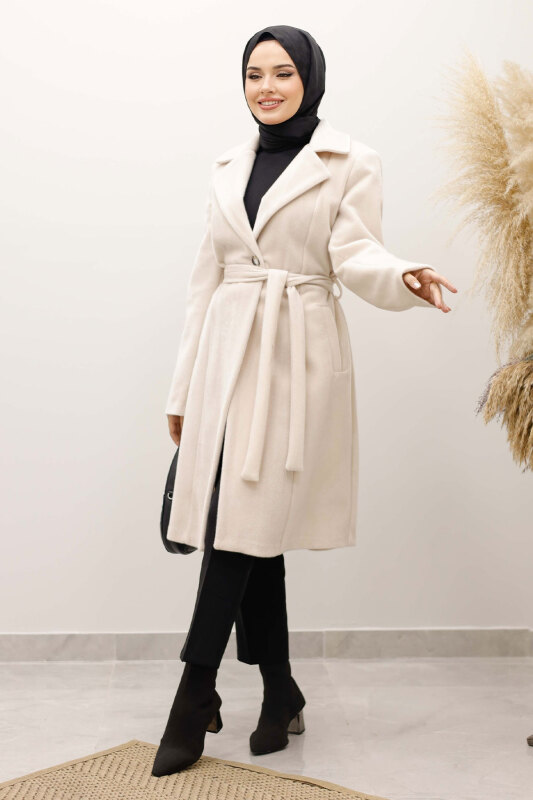 Astarlı Ara Boy Fox Kaban TSD250245 Bej - 4