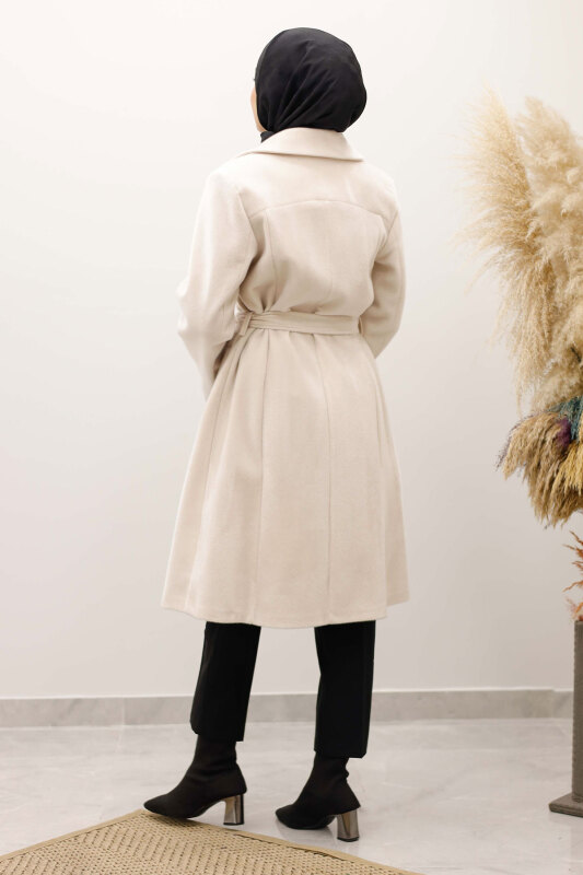 Astarlı Ara Boy Fox Kaban TSD250245 Bej - 6