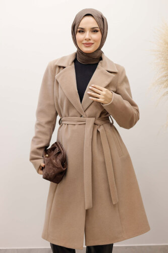 Astarlı Ara Boy Fox Kaban TSD250245 Camel - 2