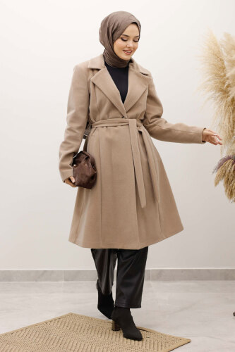 Astarlı Ara Boy Fox Kaban TSD250245 Camel - 3