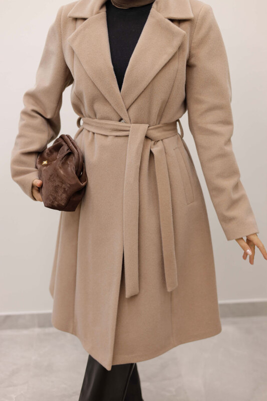 Astarlı Ara Boy Fox Kaban TSD250245 Camel - 5