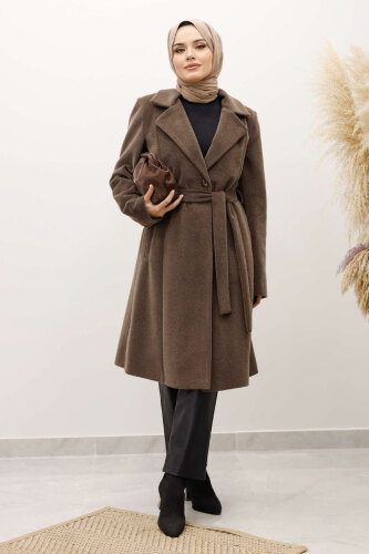 Astarlı Ara Boy Fox Kaban TSD250245 Kahverengi - 3