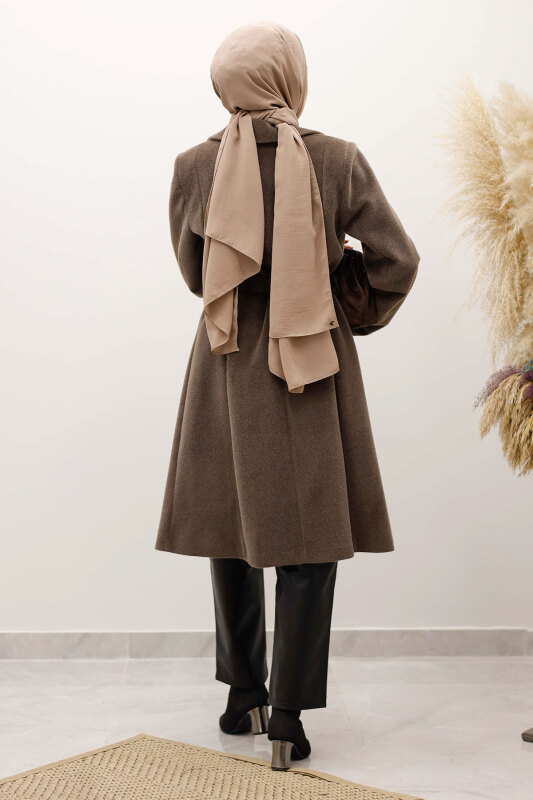 Astarlı Ara Boy Fox Kaban TSD250245 Kahverengi - 6