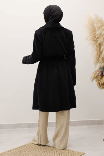 Astarlı Ara Boy Fox Kaban TSD250245 Siyah - 6