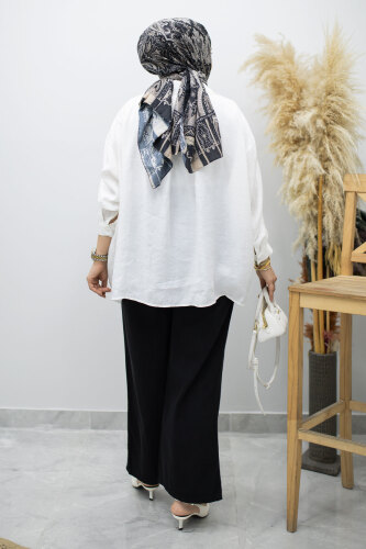 Bağlama Detaylı Cepli Pantolon TSD260166 Siyah - 6