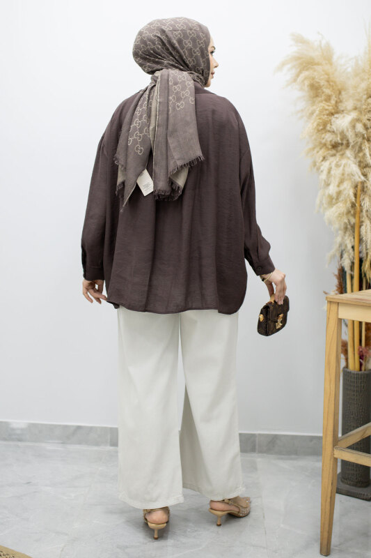 Bağlama Detaylı Cepli Pantolon TSD260166 Taş Rengi - 5