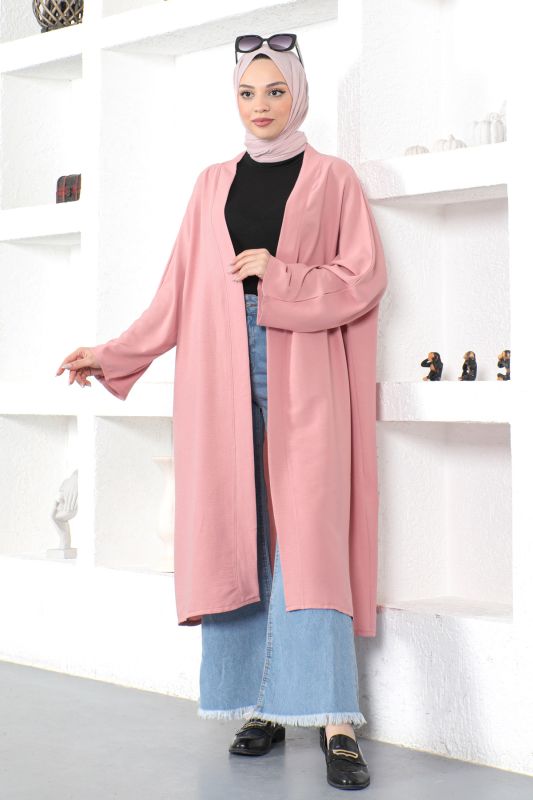 Beli Kuşaklı Kimono TSD220521 Pembe - 1