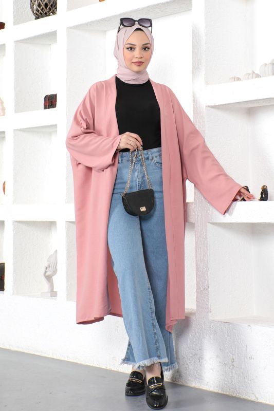 Beli Kuşaklı Kimono TSD220521 Pembe - 4