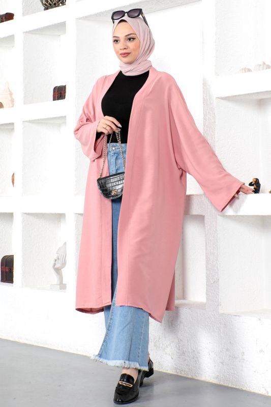 Beli Kuşaklı Kimono TSD220521 Pembe - 5