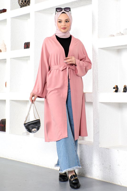 Beli Kuşaklı Kimono TSD220521 Pembe - 2