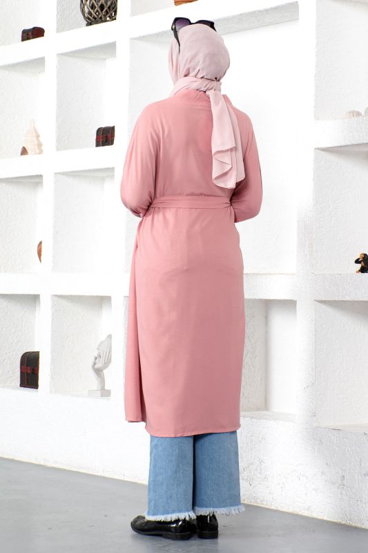 Beli Kuşaklı Kimono TSD220521 Pembe - 6