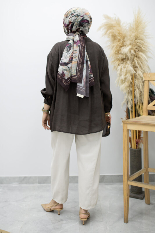 Beli Lastikli Havuç Pantolon TSD260155 Taş rengi - 6