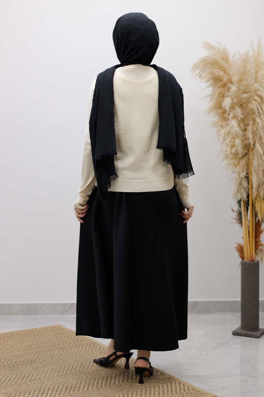 Bisiklet Yaka Bluz TSD250261 Bej - 6