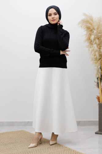 Bisiklet Yaka Bluz TSD250261 Siyah - 2