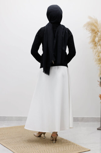 Bisiklet Yaka Bluz TSD250261 Siyah - 6