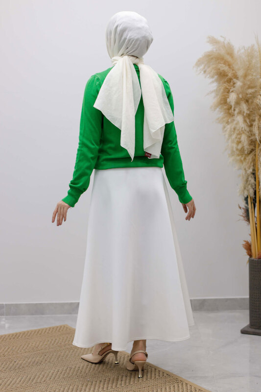 Bisiklet Yaka Bluz TSD250261 Yeşil - 6