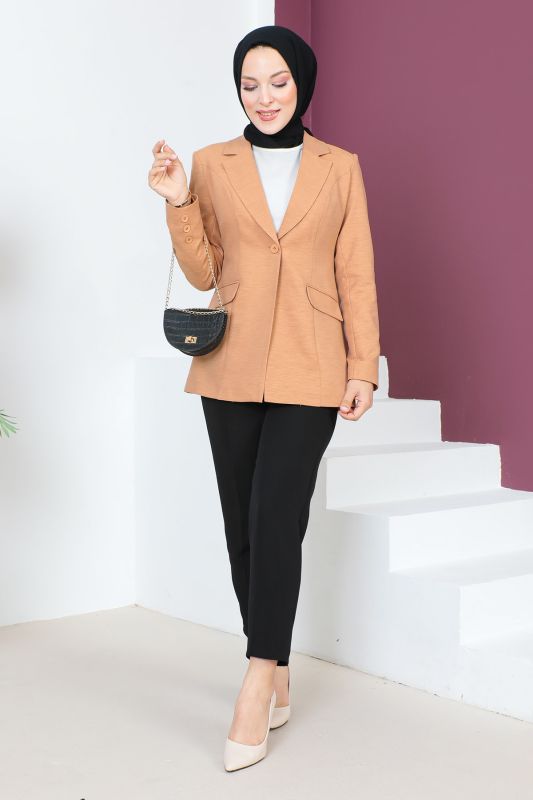 Blazer Ceket TSD230625 Taba - 4