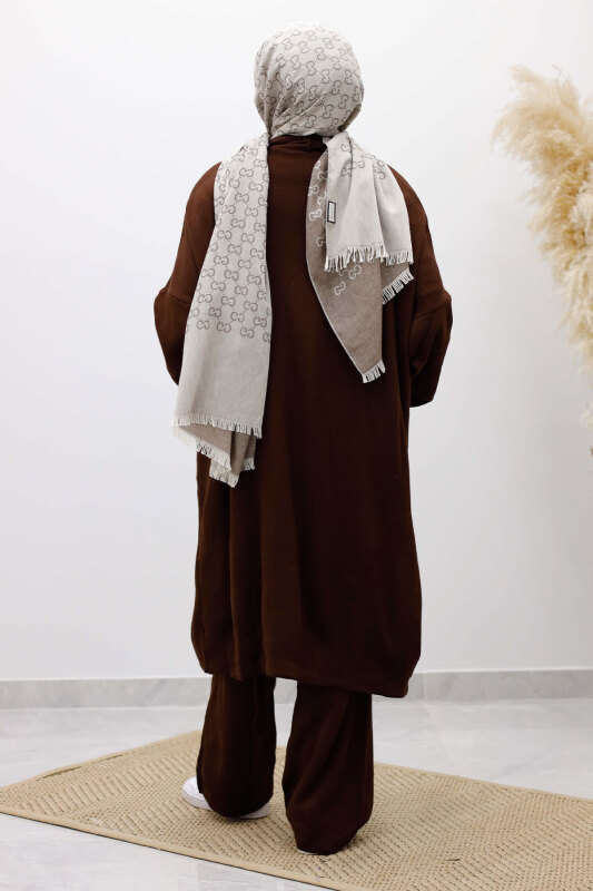 Cepli Hırkalı Üçlü Takım TSD260114 Kahverengi - 6