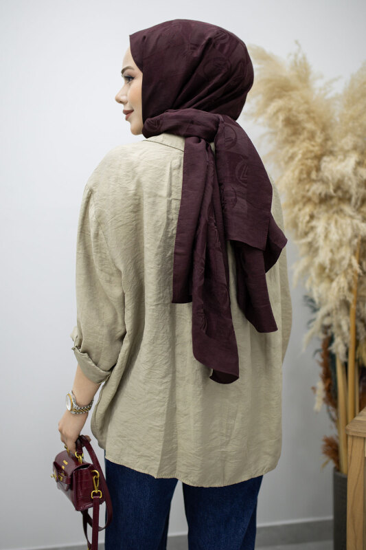 Cepli Oversize Gömlek TSD260167 Yeşil - 6