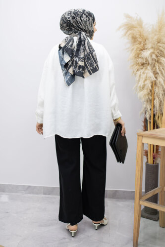 Cepli Yüksek Bel Pantolon TSD260157 Siyah - 6