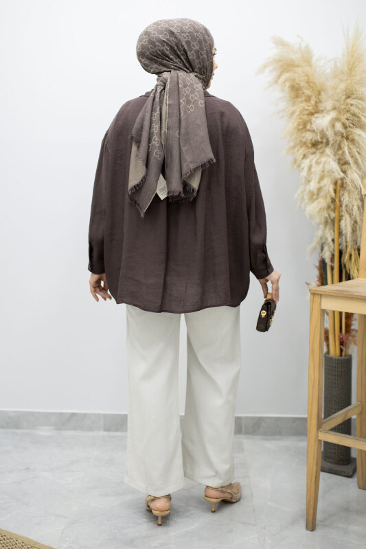 Cepli Yüksek Bel Pantolon TSD260157 Taş Rengi - 6