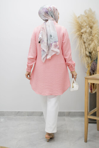 Çiçek Detaylı Gömlek TSD260193 Pembe - 6