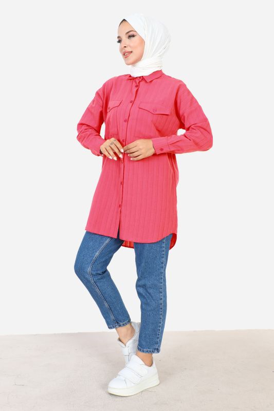 Çift Cepli Tunik TSD230920 Pembe - 4