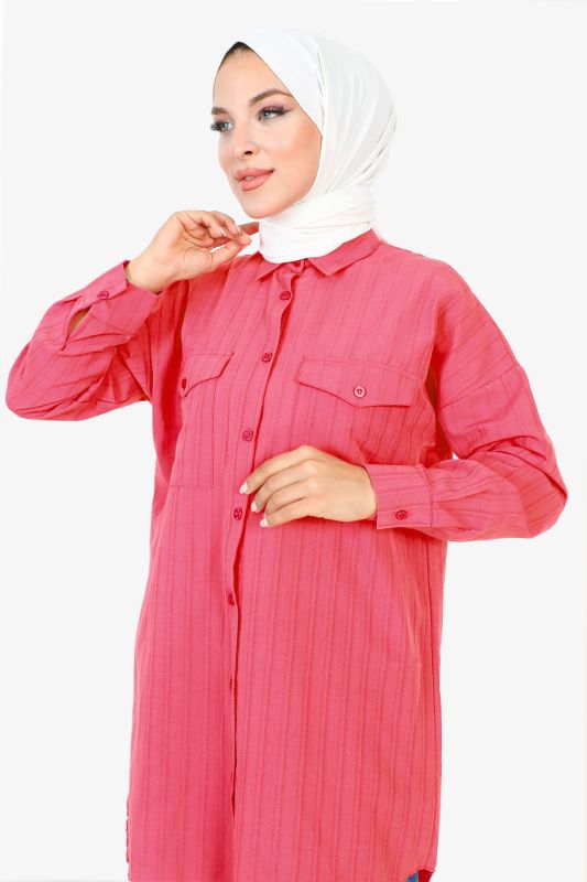 Çift Cepli Tunik TSD230920 Pembe - 2