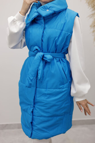 Çıtçıtlı Şişme Yelek TSD260125 Mavi - 4