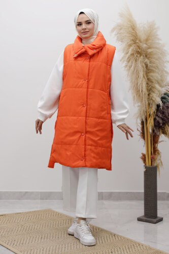 Çıtçıtlı Şişme Yelek TSD260125 Turuncu - 3