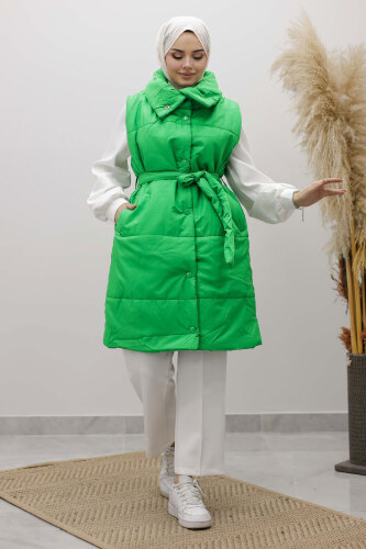 Çıtçıtlı Şişme Yelek TSD260125 Yeşil - 1