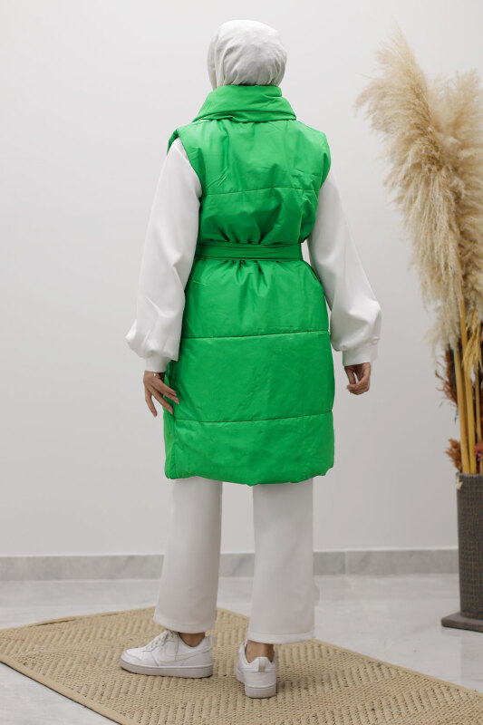 Çıtçıtlı Şişme Yelek TSD260125 Yeşil - 6