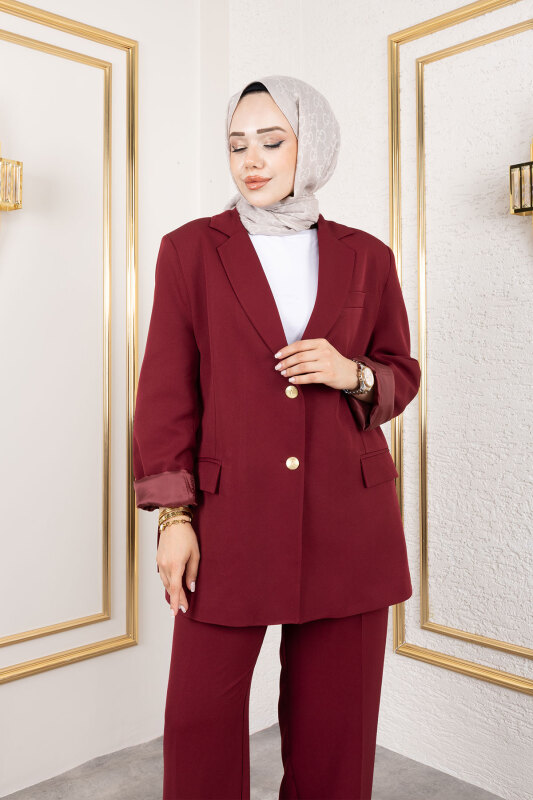 Dore Blazer Takım TSD250198 Bordo - 2