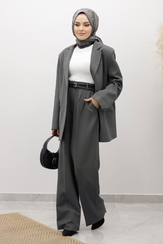 Dore Blazer Takım TSD250198 Gri - 5