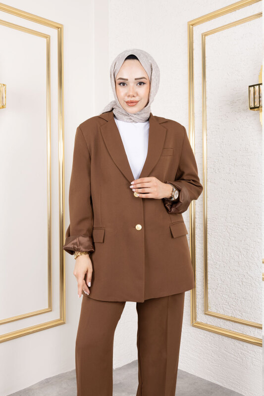 Dore Blazer Takım TSD250198 Kahverengi - 2