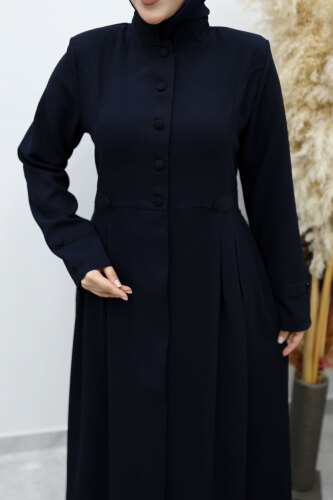 Düğmeli Hakim Yaka Ferace TSD260141 Lacivert - 4