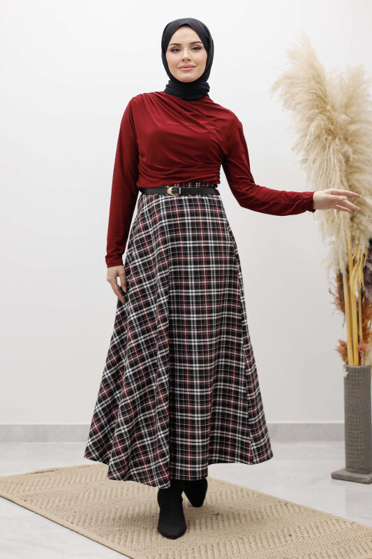 Ekose Etek TSD260102 Kırmızı - 3