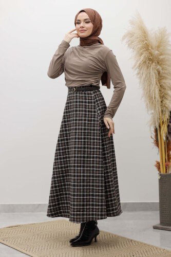 Ekose Etek TSD260102 Koyu Kahve - 5