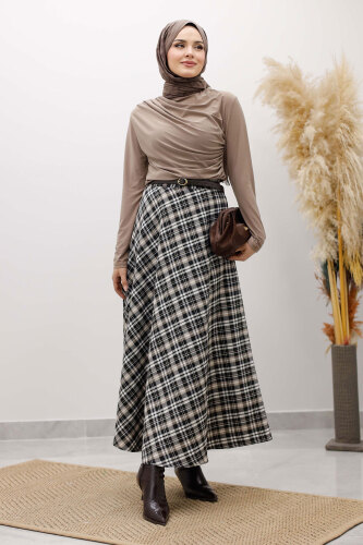 Ekose Etek TSD260102 Sütlü Kahve - 3