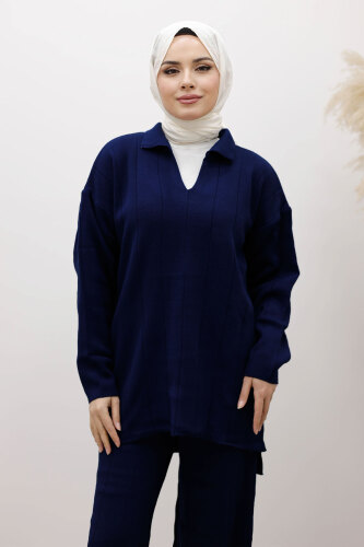 Fitilli Triko Takım TSD260118 Lacivert - TESETTÜR DÜNYASI (1)
