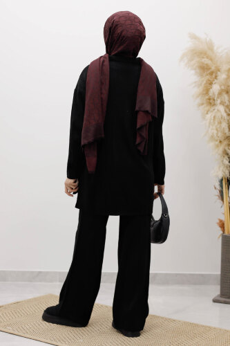 Fitilli Triko Takım TSD260118 Siyah - 6