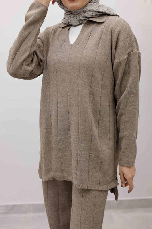 Fitilli Triko Takım TSD260118 Vizon - 4