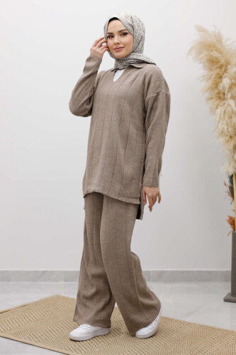 Fitilli Triko Takım TSD260118 Vizon - 5