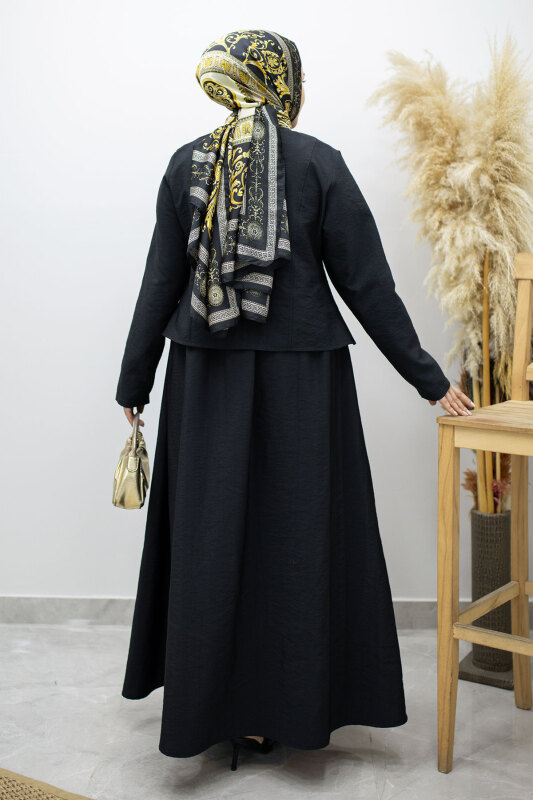 Gold Çıtçıtlı Etekli Takım TSD260156 Siyah - 6