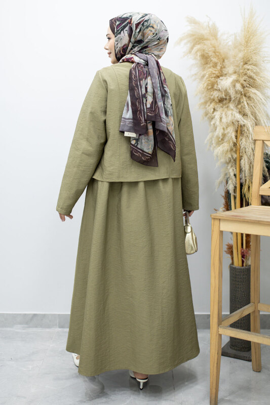 Gold Çıtçıtlı Etekli Takım TSD260156 Yeşil - 6