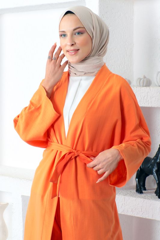 İkili Kimono Takım TSD230106 Turuncu - 2