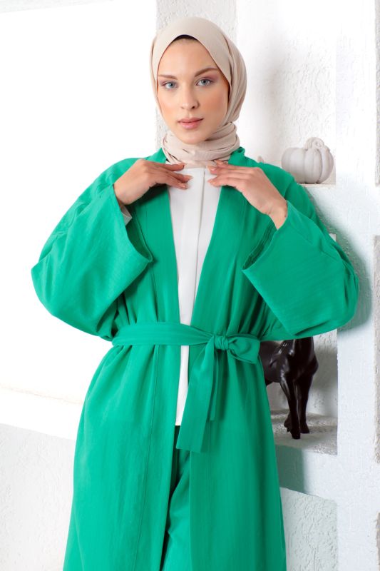 İkili Kimono Takım TSD230106 Yeşil - 3