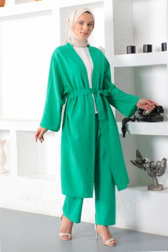 İkili Kimono Takım TSD230106 Yeşil - 5