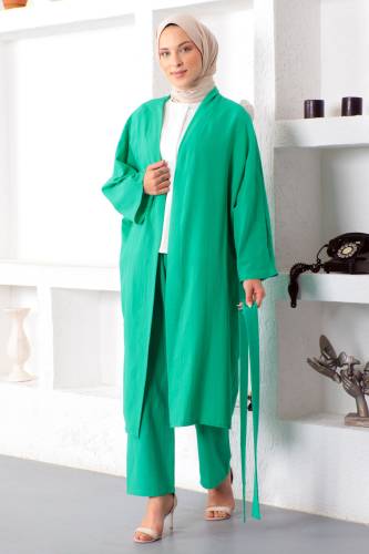 İkili Kimono Takım TSD230106 Yeşil - 2